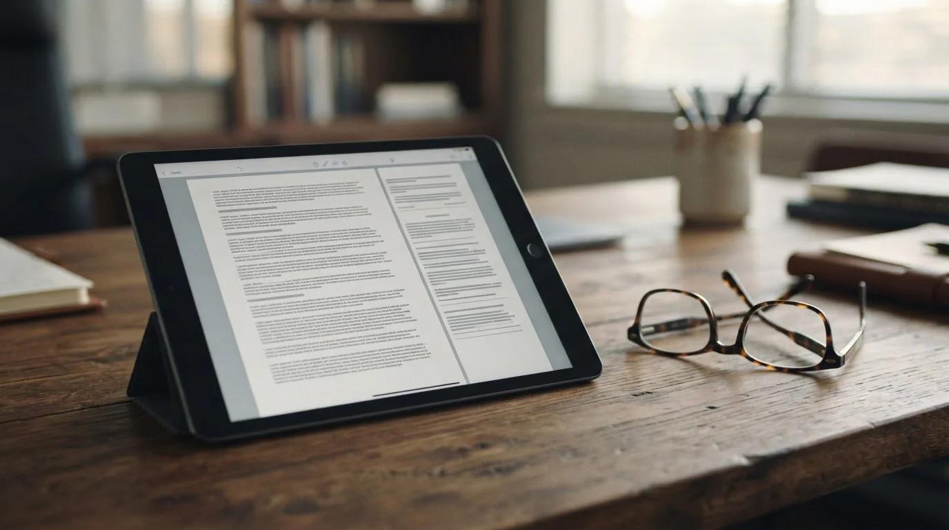 Gesetzestexte und Lizenzinformationen auf Tablet zur Regulierung von Online-Wetten
