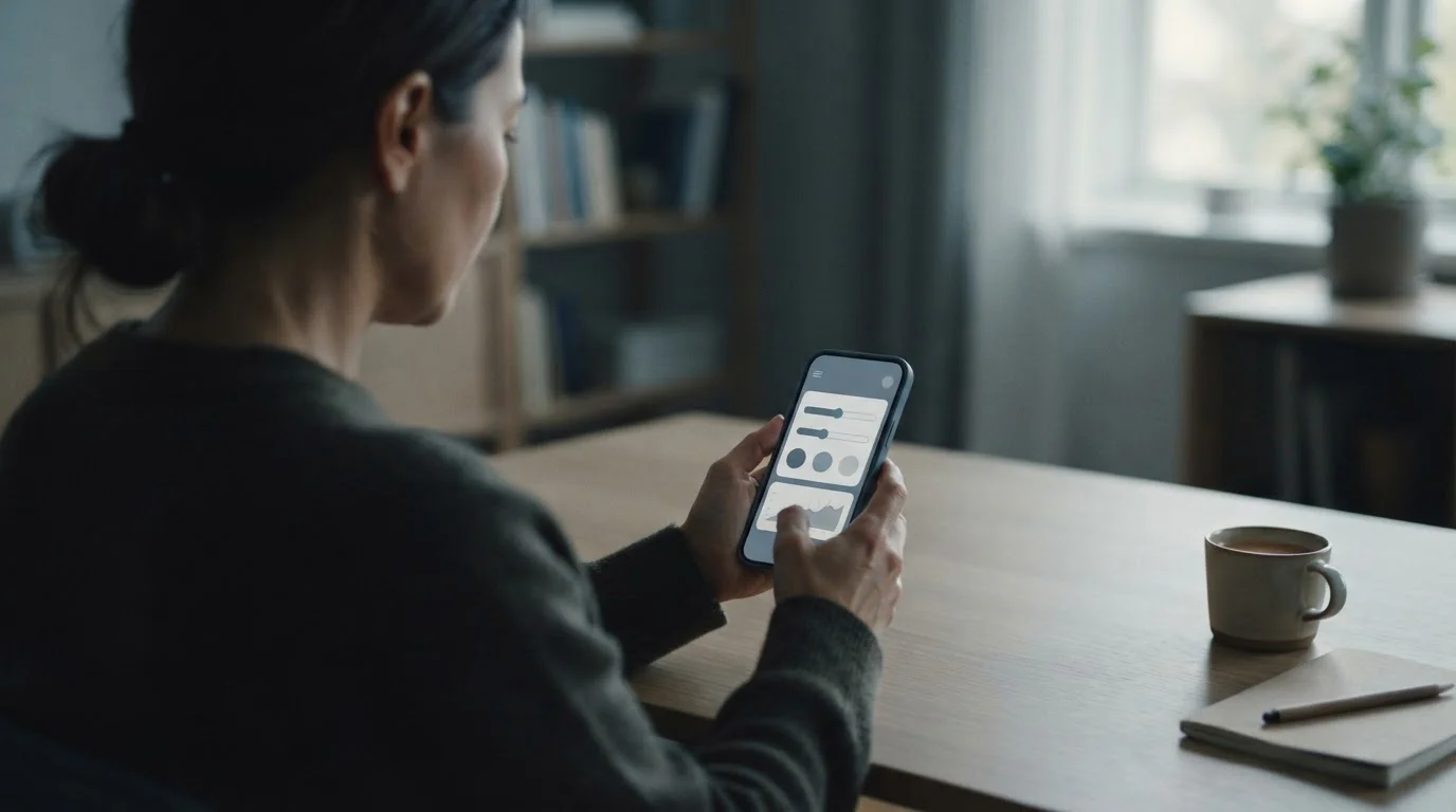 Person setzt Einzahlungslimit auf Wett-App am Smartphone